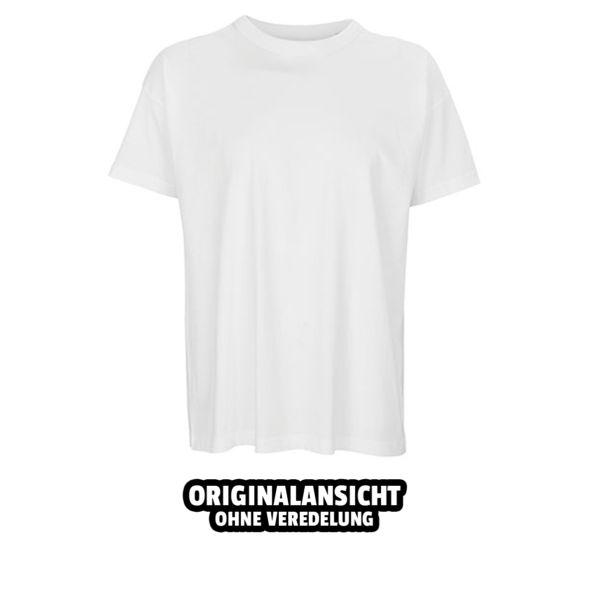 T-Shirt Oversize "Prunklosia Schrift" | Weiß Unisex