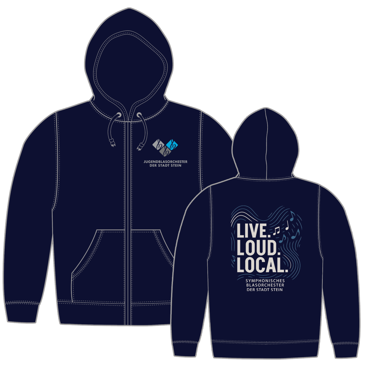 Zip Hoodie "JBO Stein"