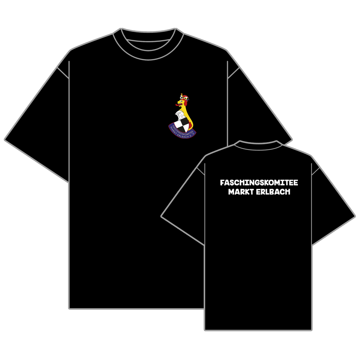 T-Shirt Oversize "Faschingskomitee" Damen