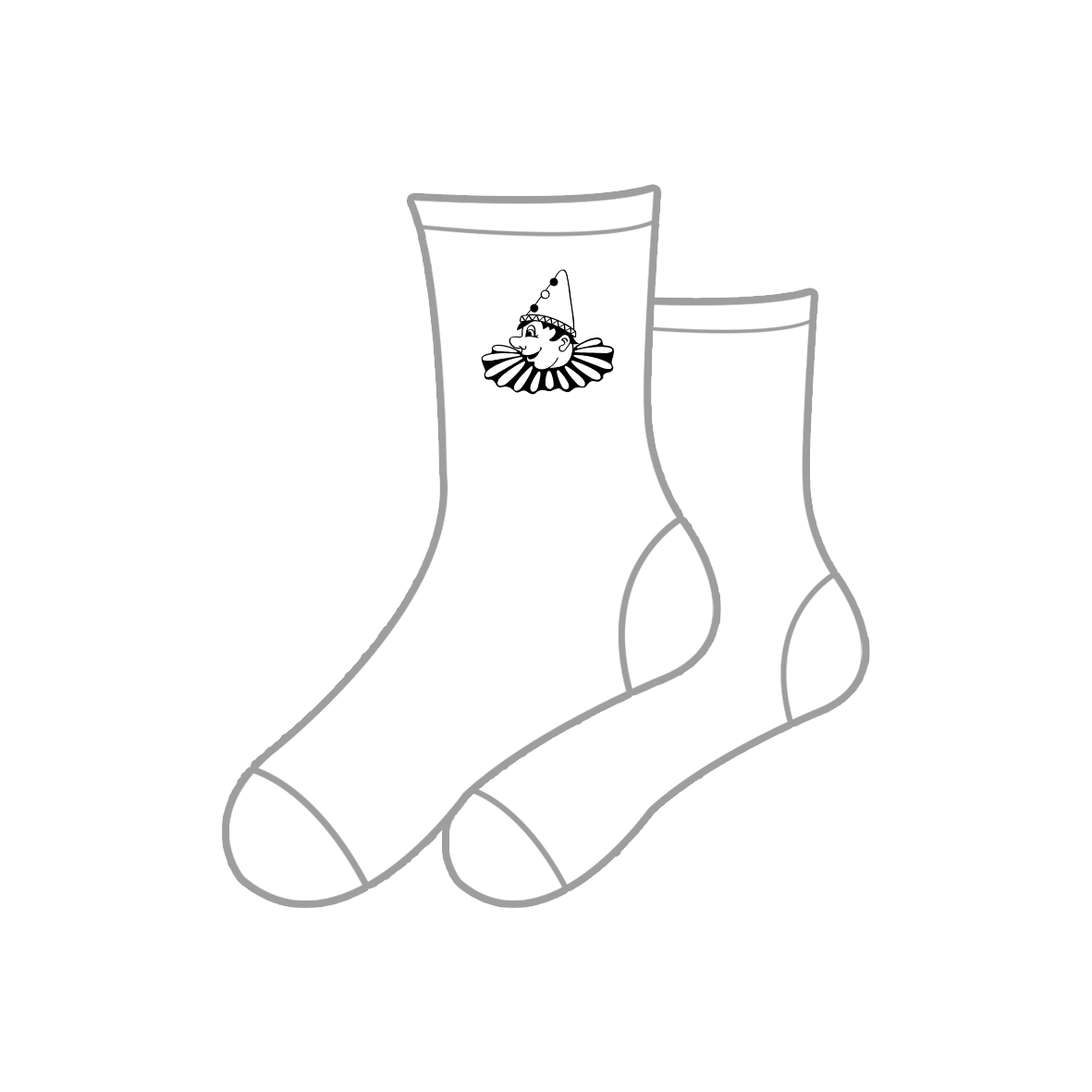 Socken "Prunklosia" Weiß